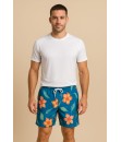 Short Floral Estampado Calção elastano P M G Gg Verão